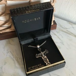 💛NEW💛 ROCAWEAR cross Stainless Steel Necklace